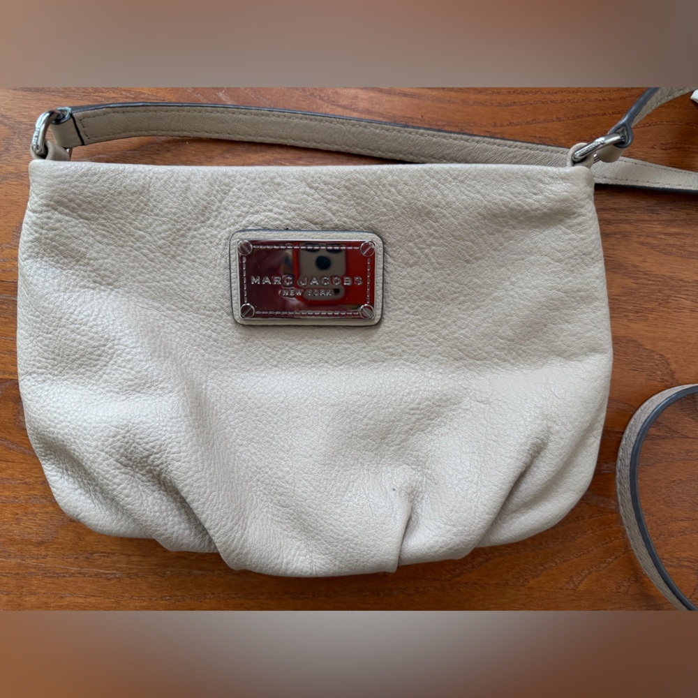 Marc Jacobs Ivory Leather Pouch crossbody bag, used once